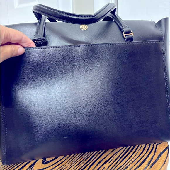 Tory Burch large tote bag navy blue Carryall leather handbag - Picture 2 of 16